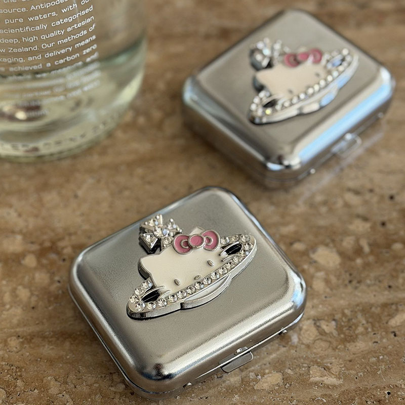 Car Accessories Japanese - Hello Kitty Metal Ashtray with Rhinestones