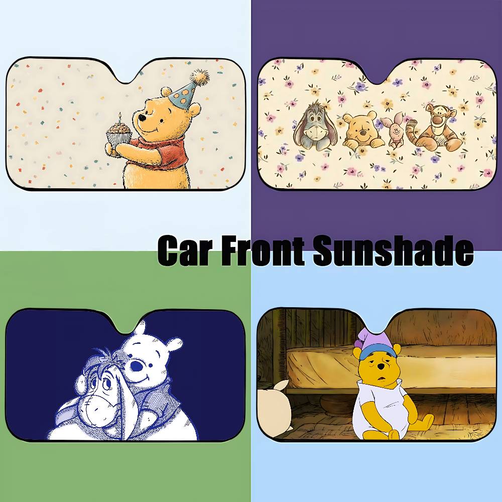 Cute W-Winnie The P-Pooh-S Kaw - Windshield Sun Shade 评论和价格