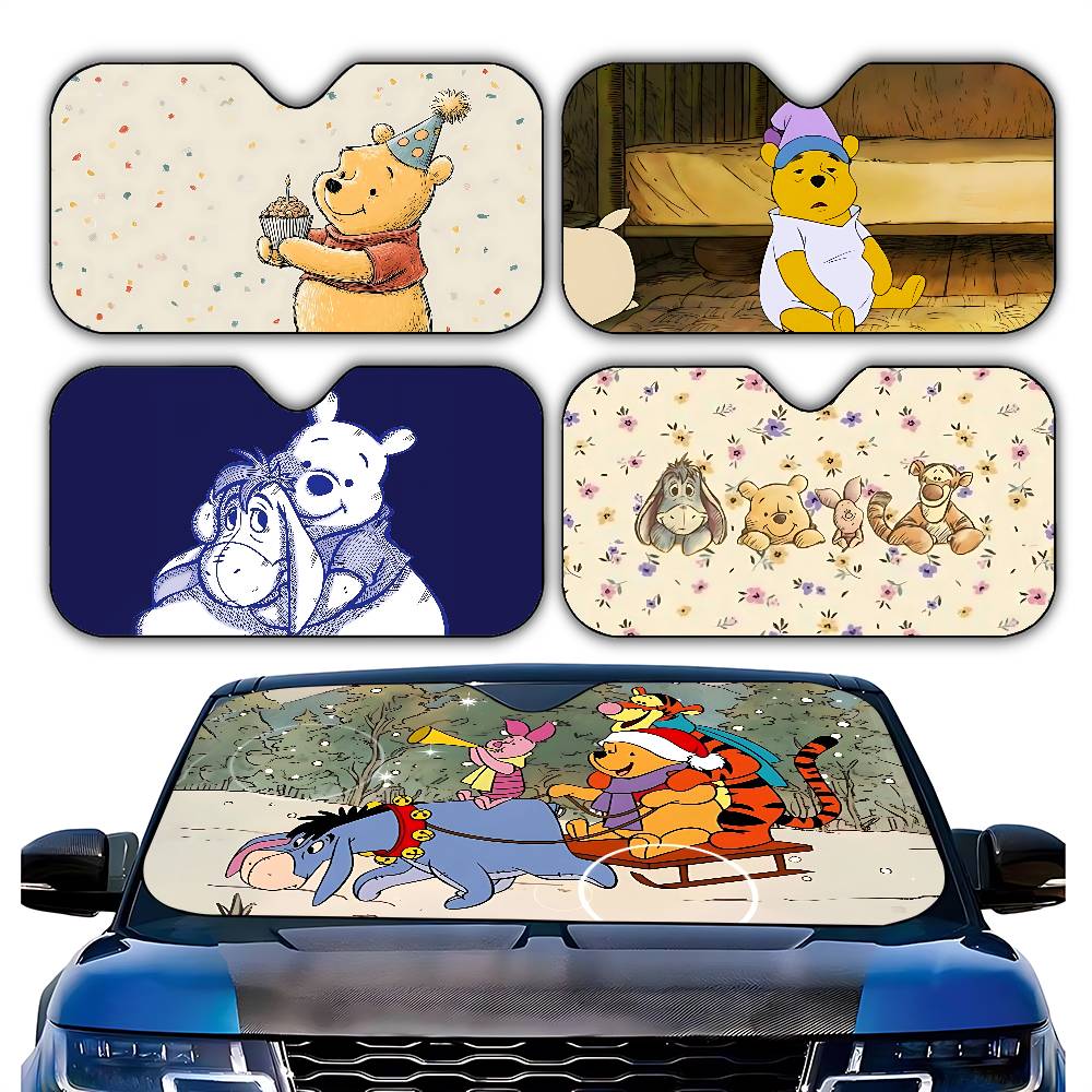 Cute W-Winnie The P-Pooh-S Kaw - Windshield Sun Shade 评论和价格