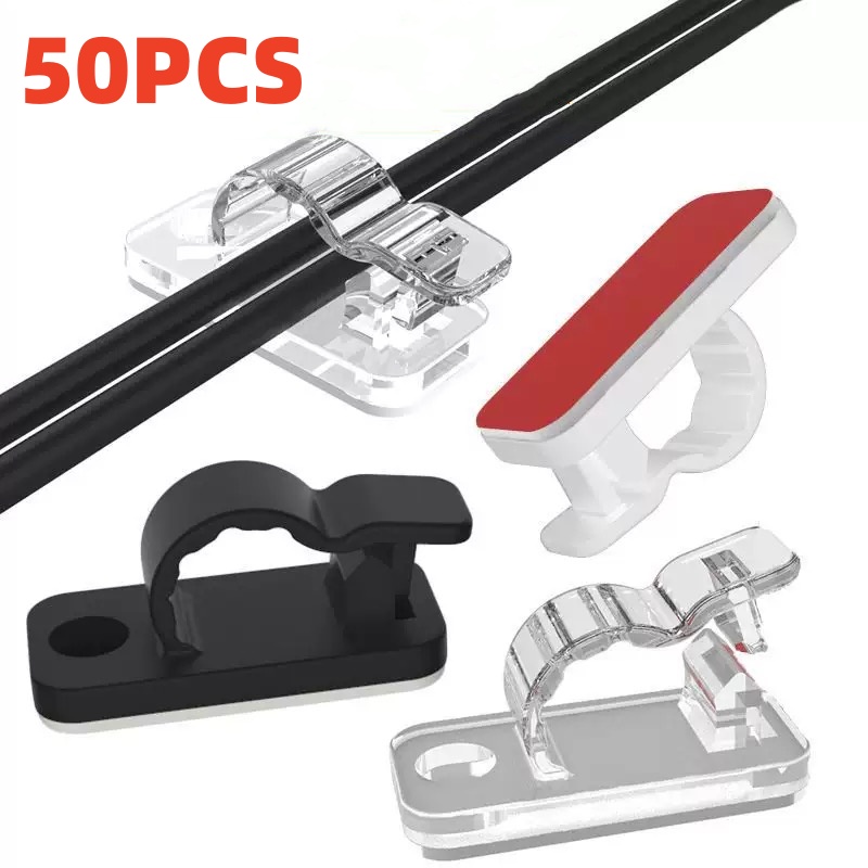 10/50Pcs Self Adhesive Cable C - Car Cable Organizer 评论和价格
