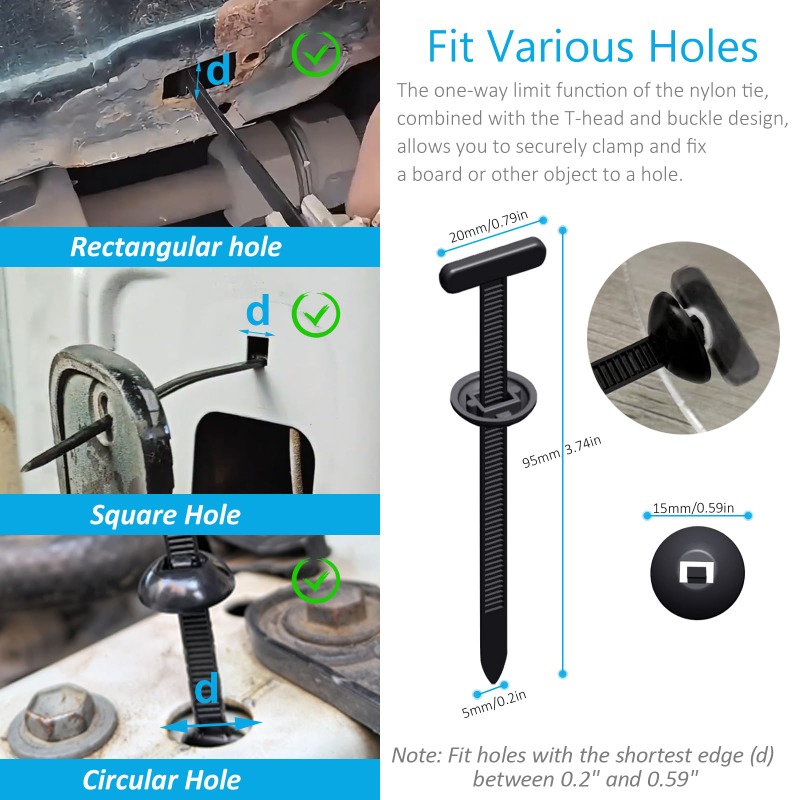 Car Nylon Black Cable Ties Pus - Car Cable Organizer 评论和价格